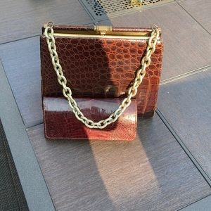 Bellestone vintage 40-50s alligator purse